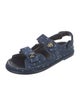 Chanel Interlocking CC Logo Denim Slingback Sandals