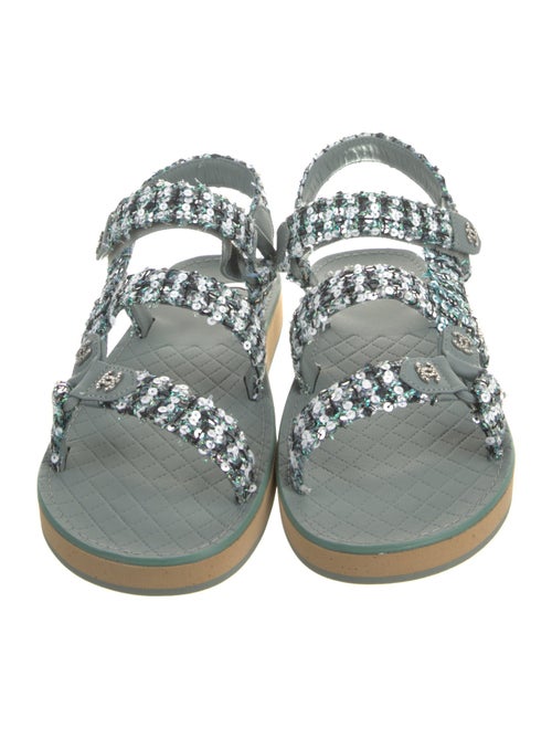 Chanel 2023 Interlocking CC Logo Slingback Sandals