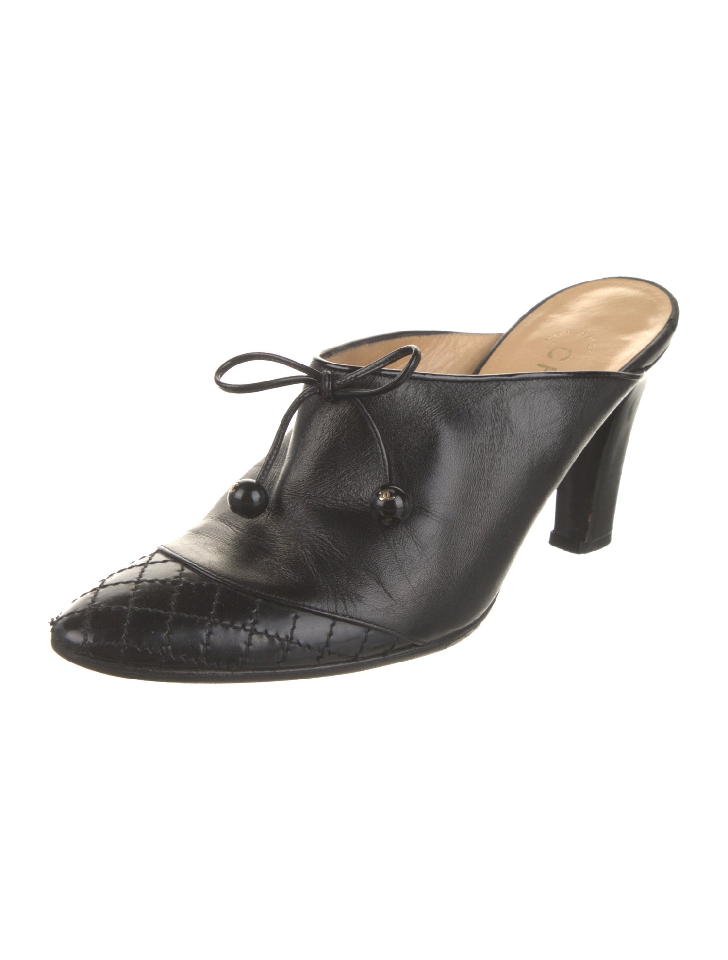 Chanel Vintage Interlocking CC Logo Mules