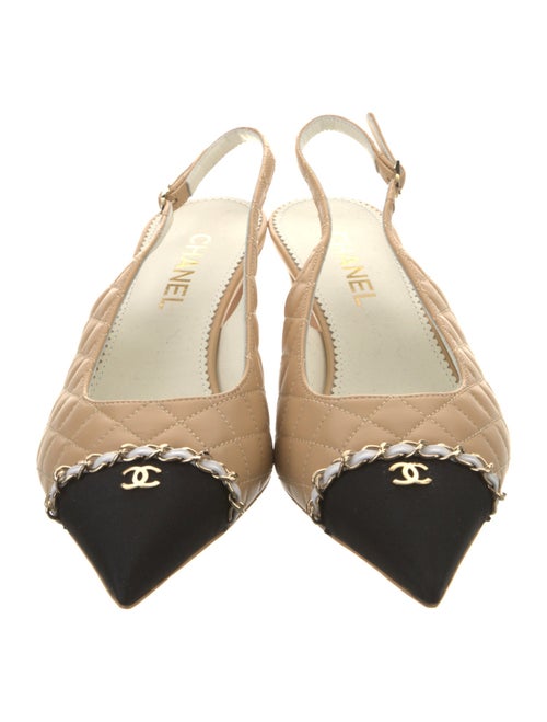 Chanel 2023 Interlocking CC Logo Slingback Pumps