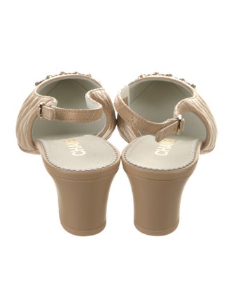 Chanel 2023 Interlocking CC Logo Slingback Pumps