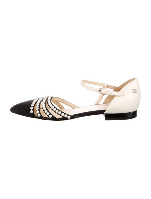 Chanel Interlocking CC Logo Leather D'Orsay Flats