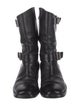 Chanel Interlocking CC Logo Leather Moto Boots