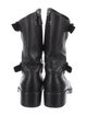 Chanel Interlocking CC Logo Leather Moto Boots