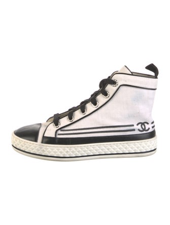 Chanel 2019 Interlocking CC Logo Wedge Sneakers