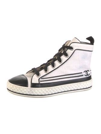 Chanel 2019 Interlocking CC Logo Wedge Sneakers