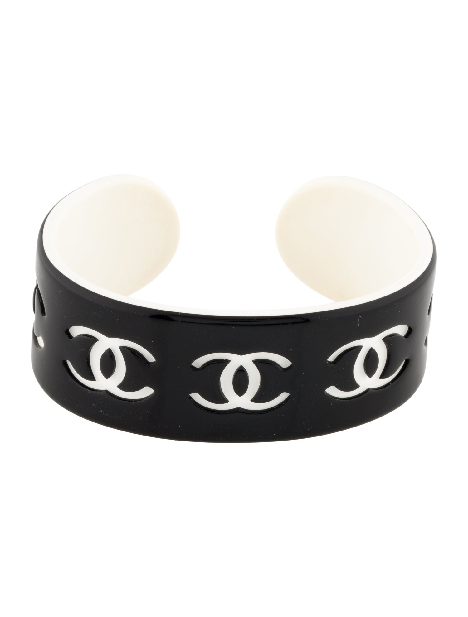 Chanel Vintage Resin CC Cuff Bracelet