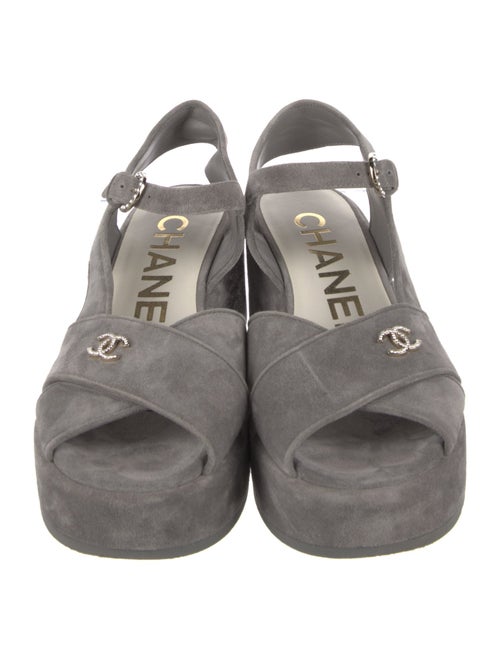 Chanel 2024 Interlocking CC Logo Slingback Sandals