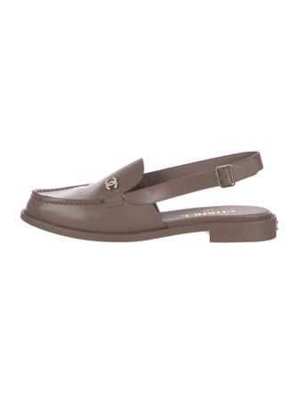 Chanel 2025 Interlocking CC Logo Slingback Flats