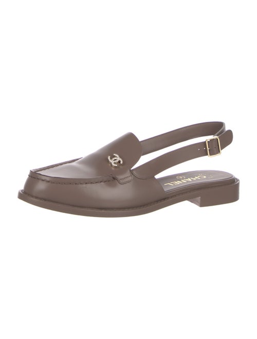Chanel 2025 Interlocking CC Logo Slingback Flats