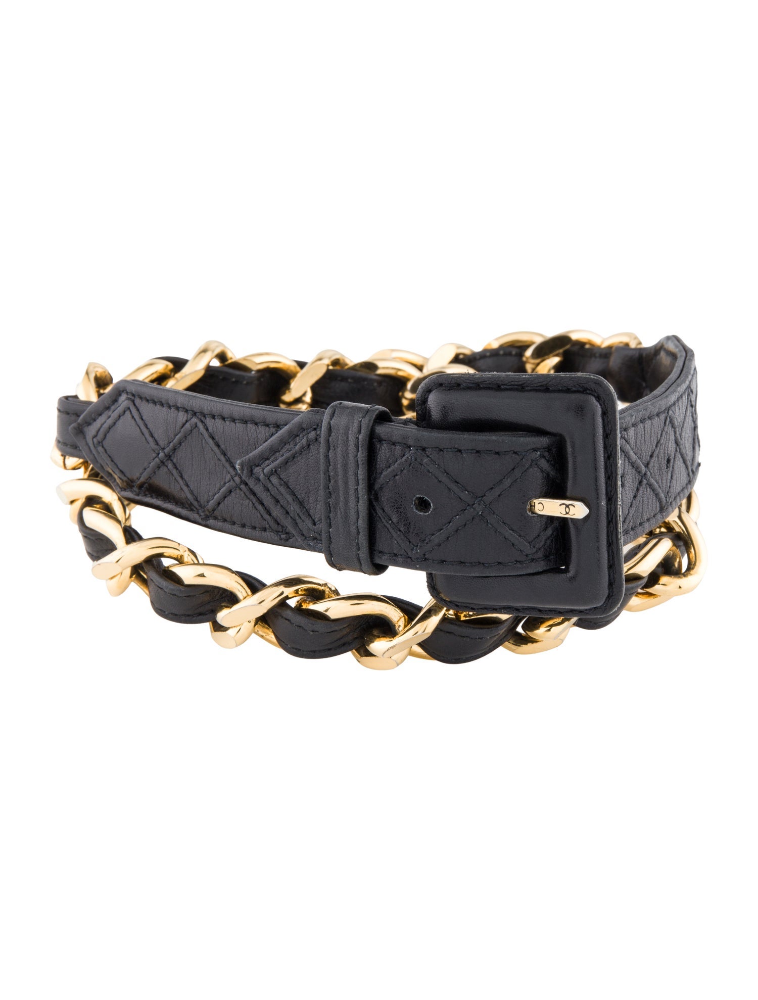 Chanel Vintage Quilted Pattern Waist Belt