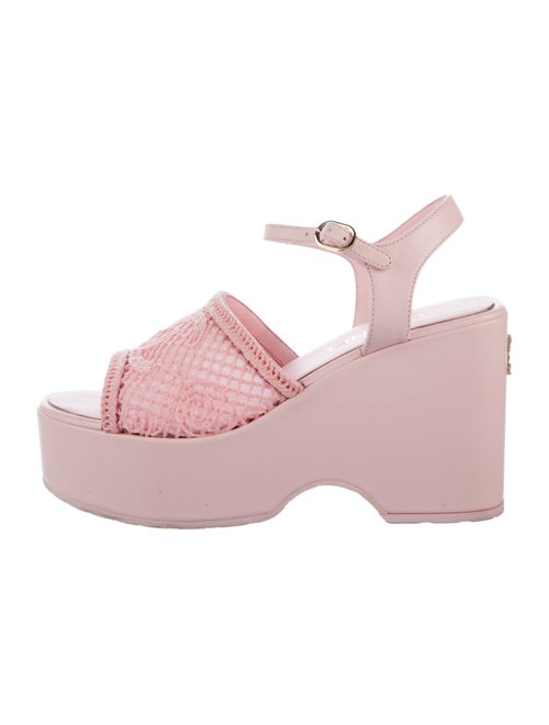 Chanel Interlocking CC Logo Mesh Sandals