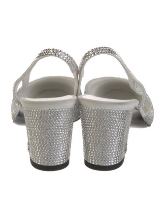 Chanel Interlocking CC Logo Crystal Slingback Pumps