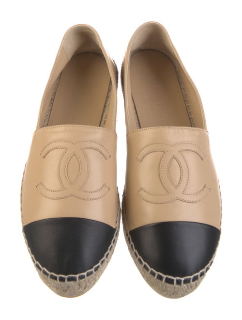 Chanel Interlocking CC Logo Lambskin Espadrilles