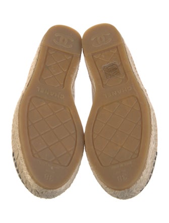 Chanel Interlocking CC Logo Lambskin Espadrilles