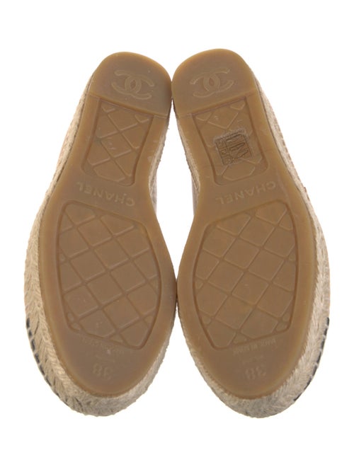 Chanel Interlocking CC Logo Lambskin Espadrilles