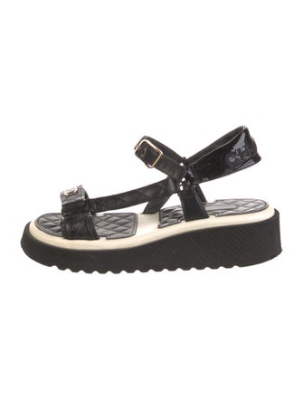 Chanel 2023 Interlocking CC Logo Slingback Sandals