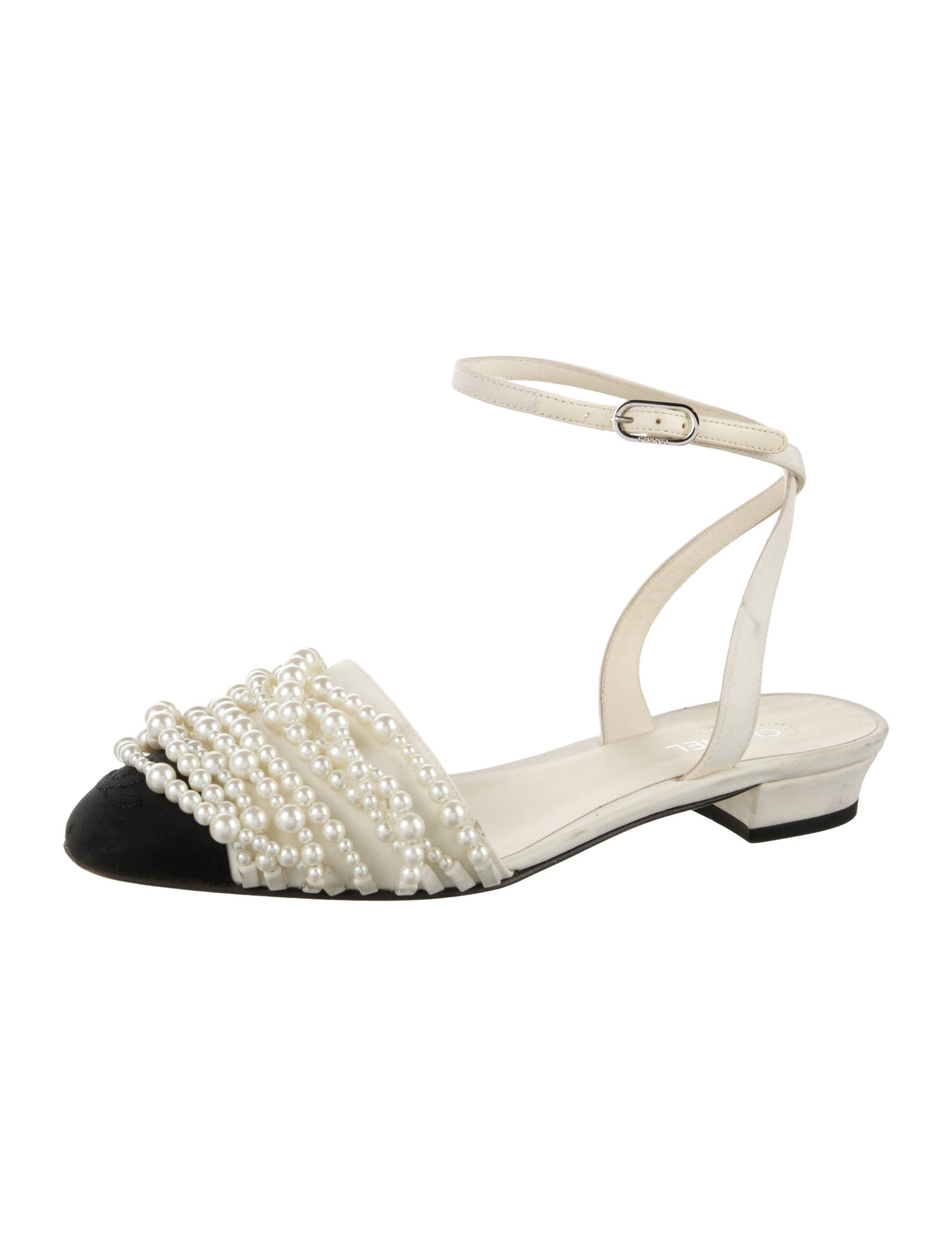 Chanel 2017 Interlocking CC Logo Slingback Flats