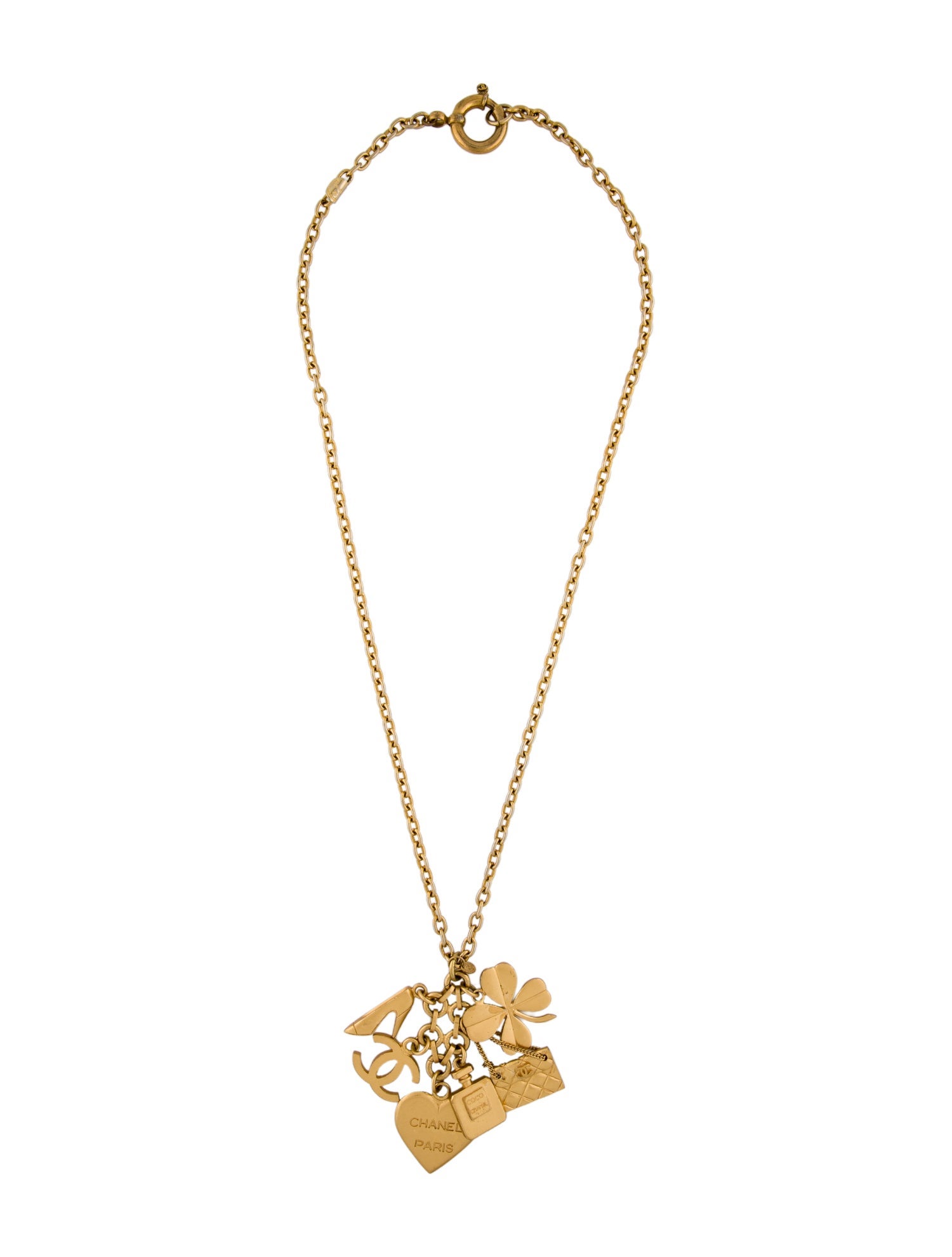 Chanel Vintage 7 Lucky Charms Pendant Necklace