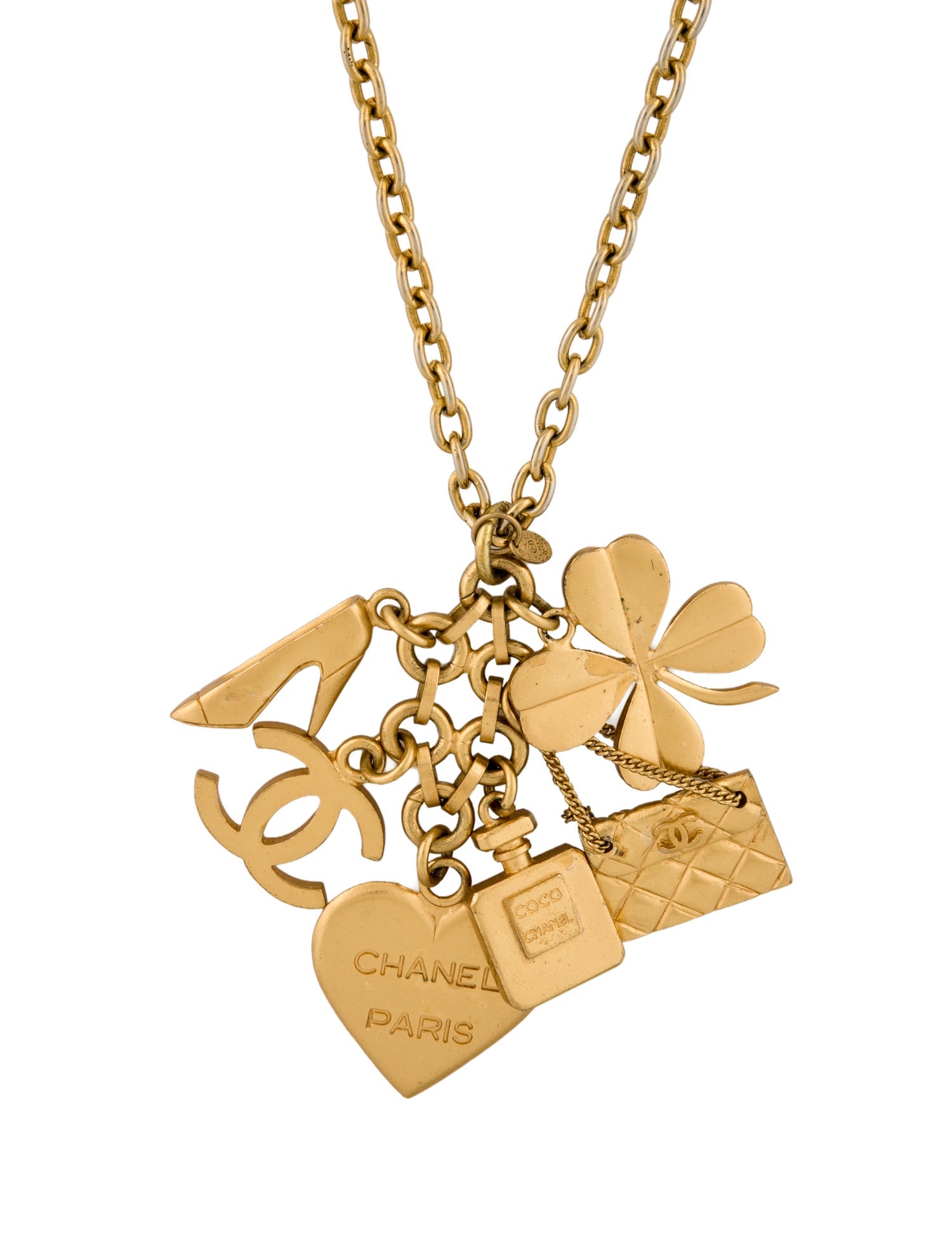 Chanel Vintage 7 Lucky Charms Pendant Necklace