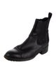 Chanel Interlocking CC Logo Leather Chelsea Boots