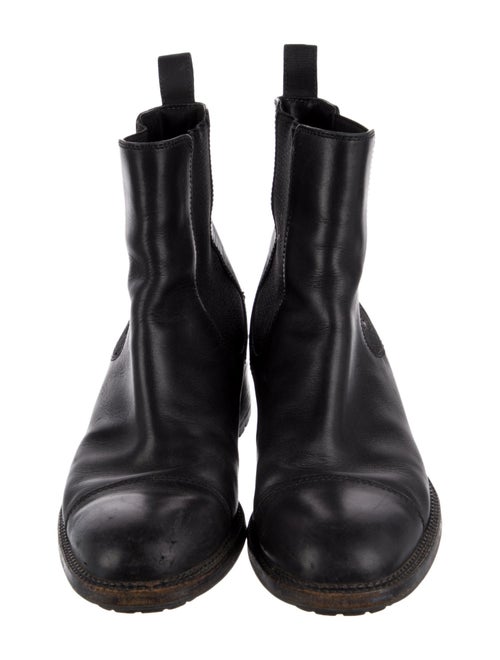 Chanel Interlocking CC Logo Leather Chelsea Boots