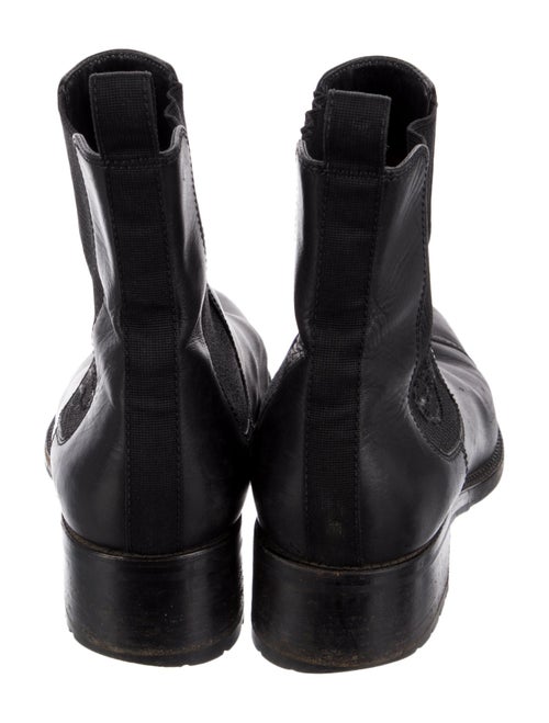 Chanel Interlocking CC Logo Leather Chelsea Boots