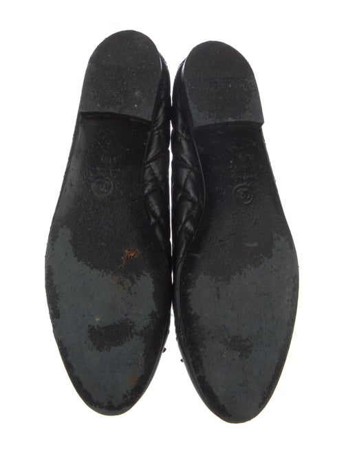 Chanel Interlocking CC Logo Leather Ballet Flats