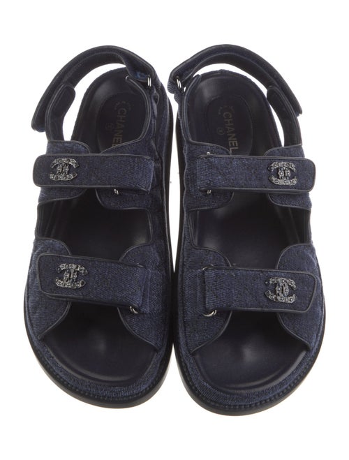 Chanel 2021 Interlocking CC Logo Sandals w/ Tags
