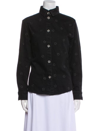 Chanel 2023 Denim Button-Up Top