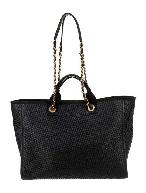 Chanel Medium Chain Raffia Deauville Shopping Tote