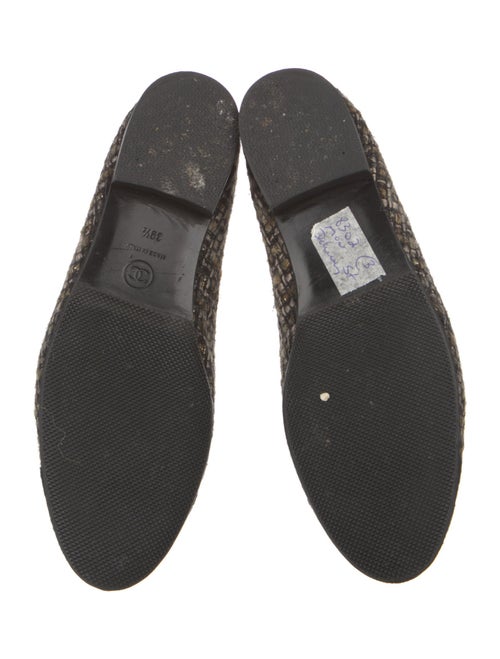 Chanel Interlocking CC Logo Tweed Flats