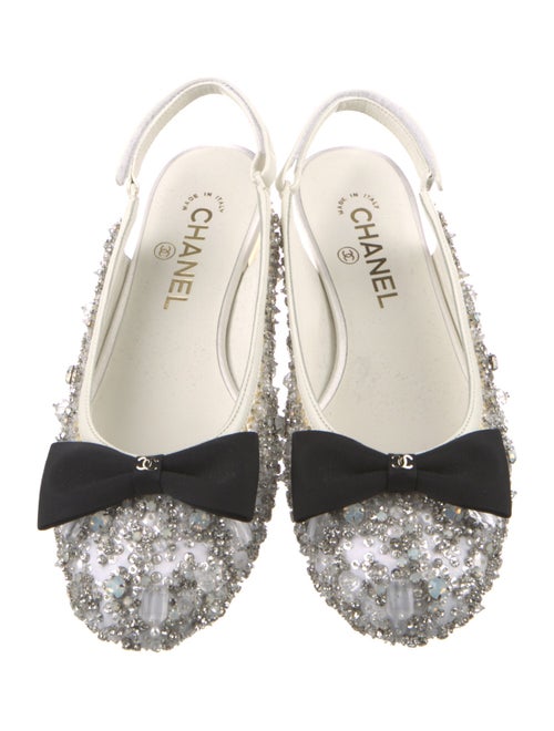 Chanel 2024 Interlocking CC Logo Slingback Flats