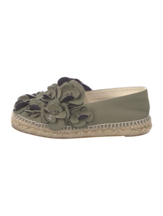 Chanel Interlocking CC Logo Canvas Espadrilles