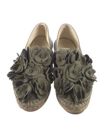 Chanel Interlocking CC Logo Canvas Espadrilles