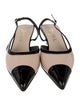 Chanel Interlocking CC Logo Patent Leather Slingback Pumps