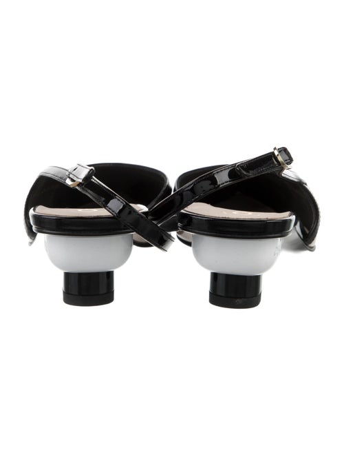 Chanel Interlocking CC Logo Patent Leather Slingback Pumps