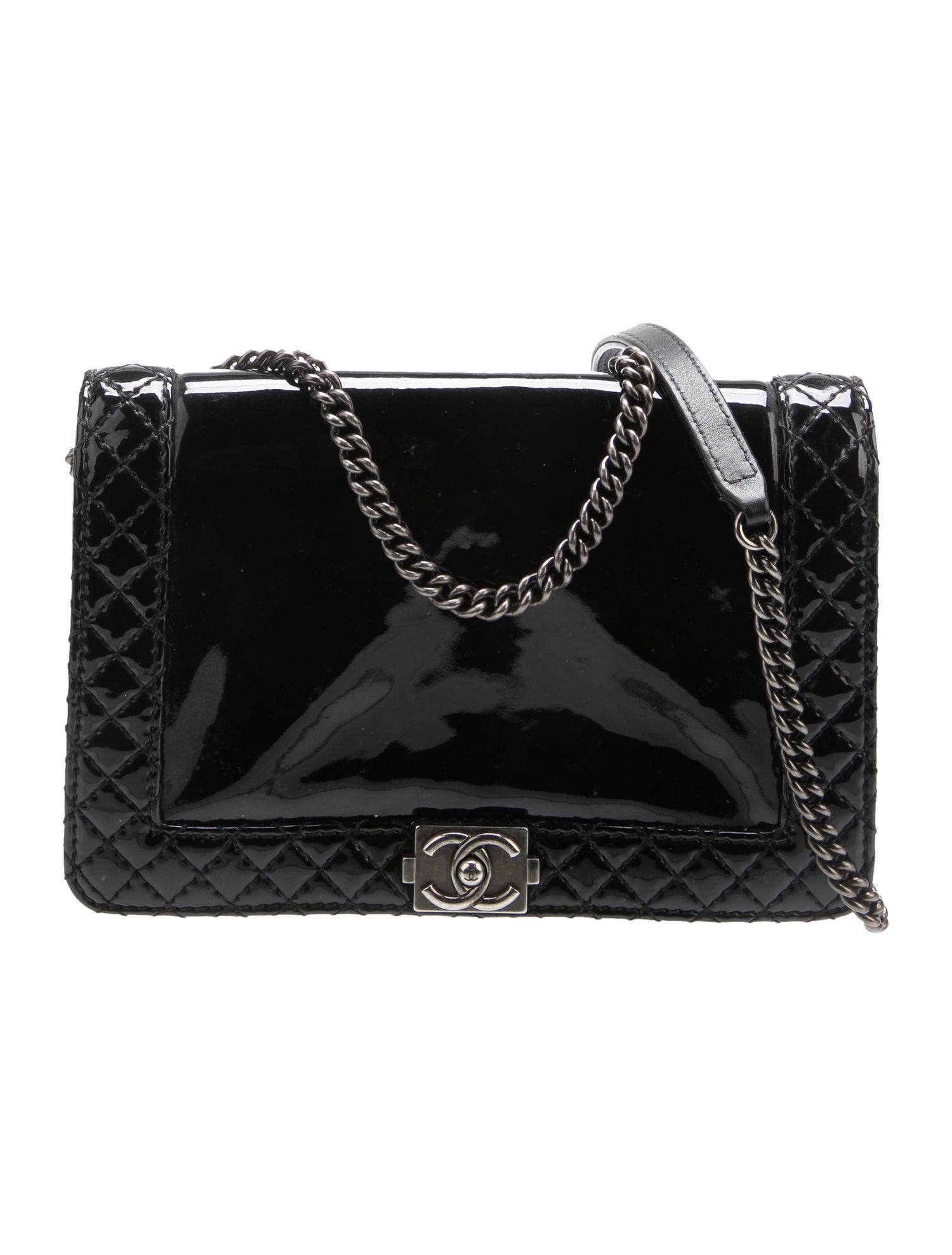 Chanel Patent Reverso Boy Bag