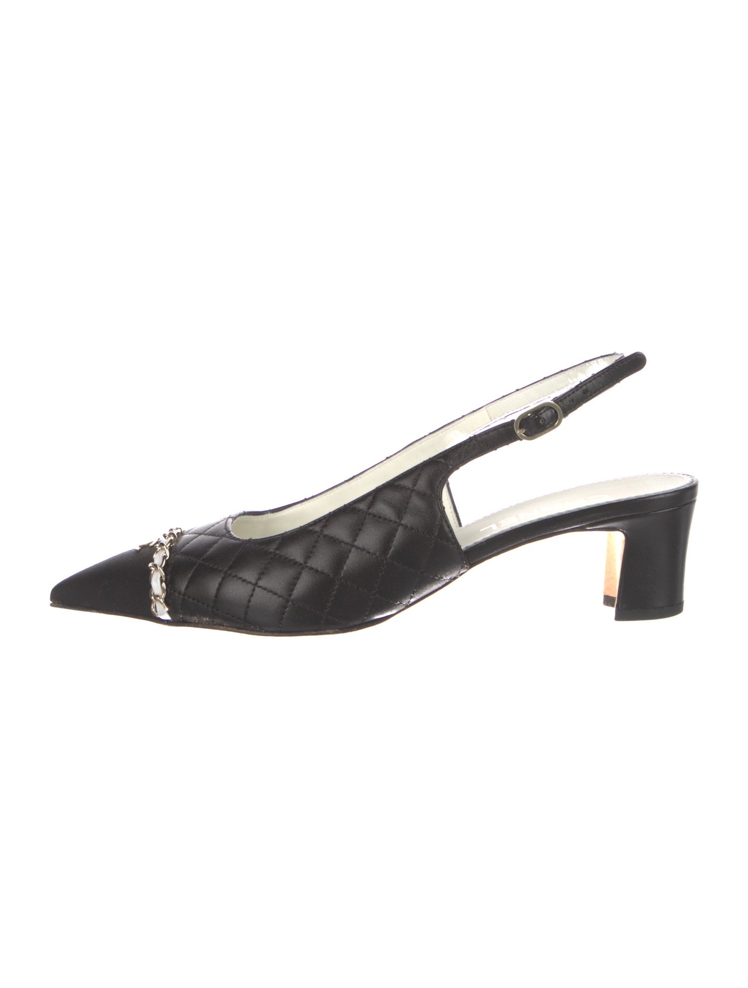 Chanel 2023 Interlocking CC Logo Slingback Pumps