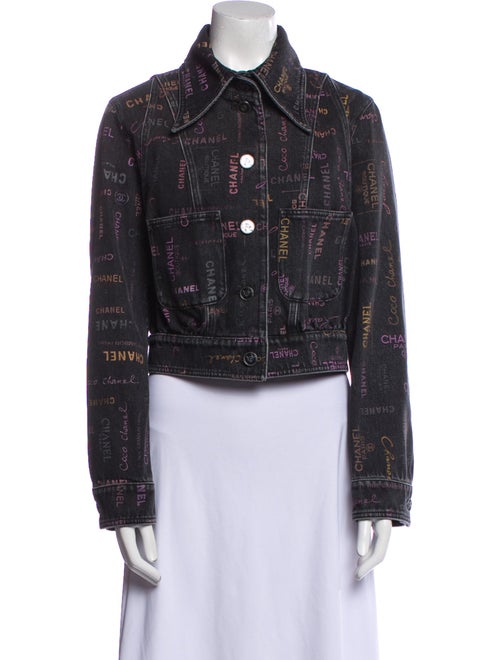 Chanel 2022 Plaid Print Denim Jacket