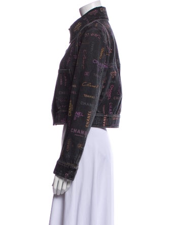 Chanel 2022 Plaid Print Denim Jacket