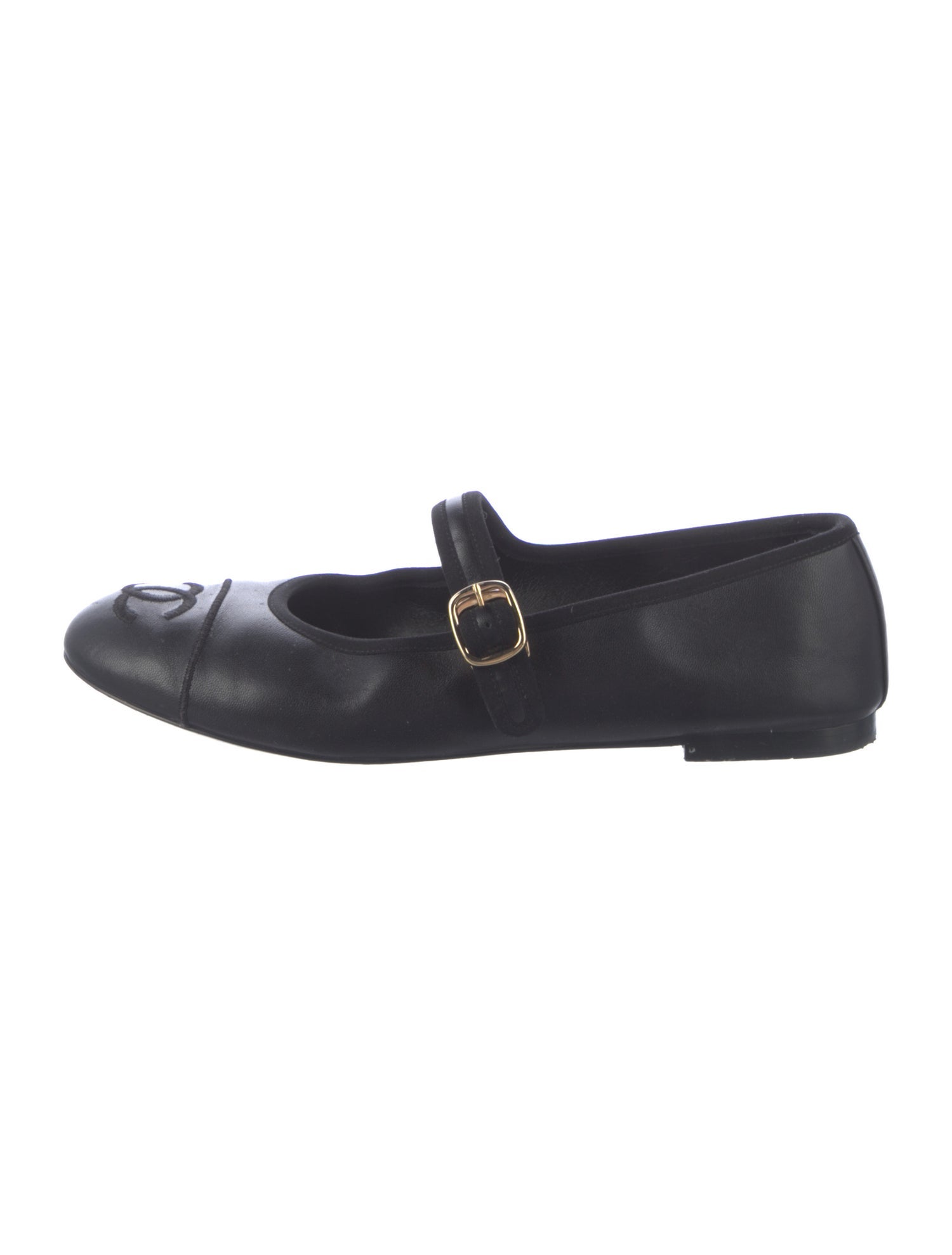 Chanel 2024 Interlocking CC Logo Mary Jane Flats