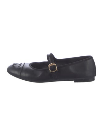 Chanel 2024 Interlocking CC Logo Mary Jane Flats