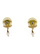 Chanel Faux Pearl CC Drop Earrings