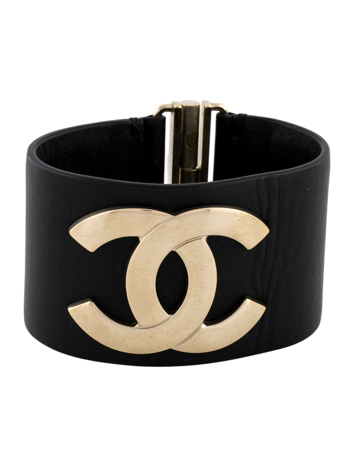 Chanel Leather CC Wrap Bracelet