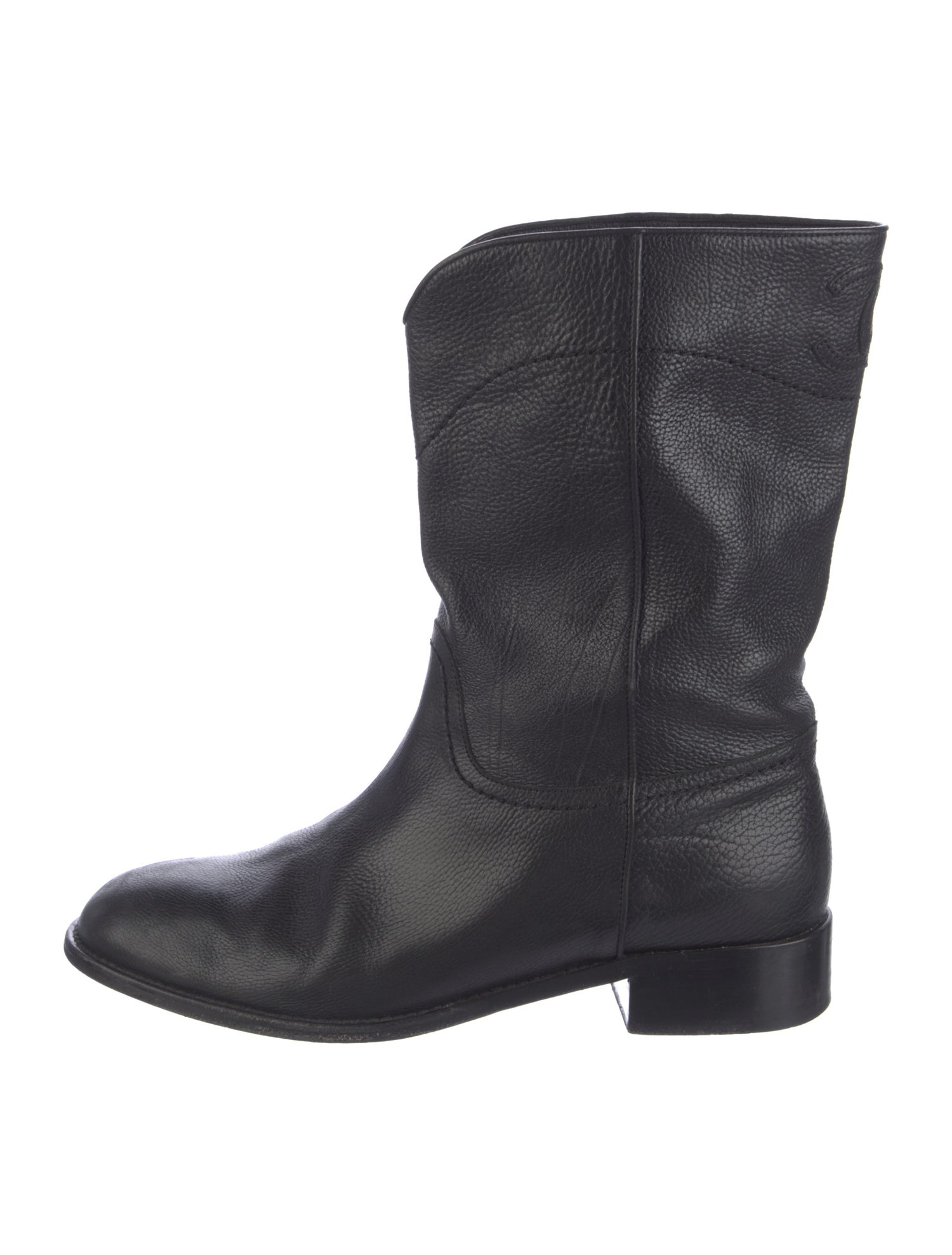 Chanel Leather Western Boots