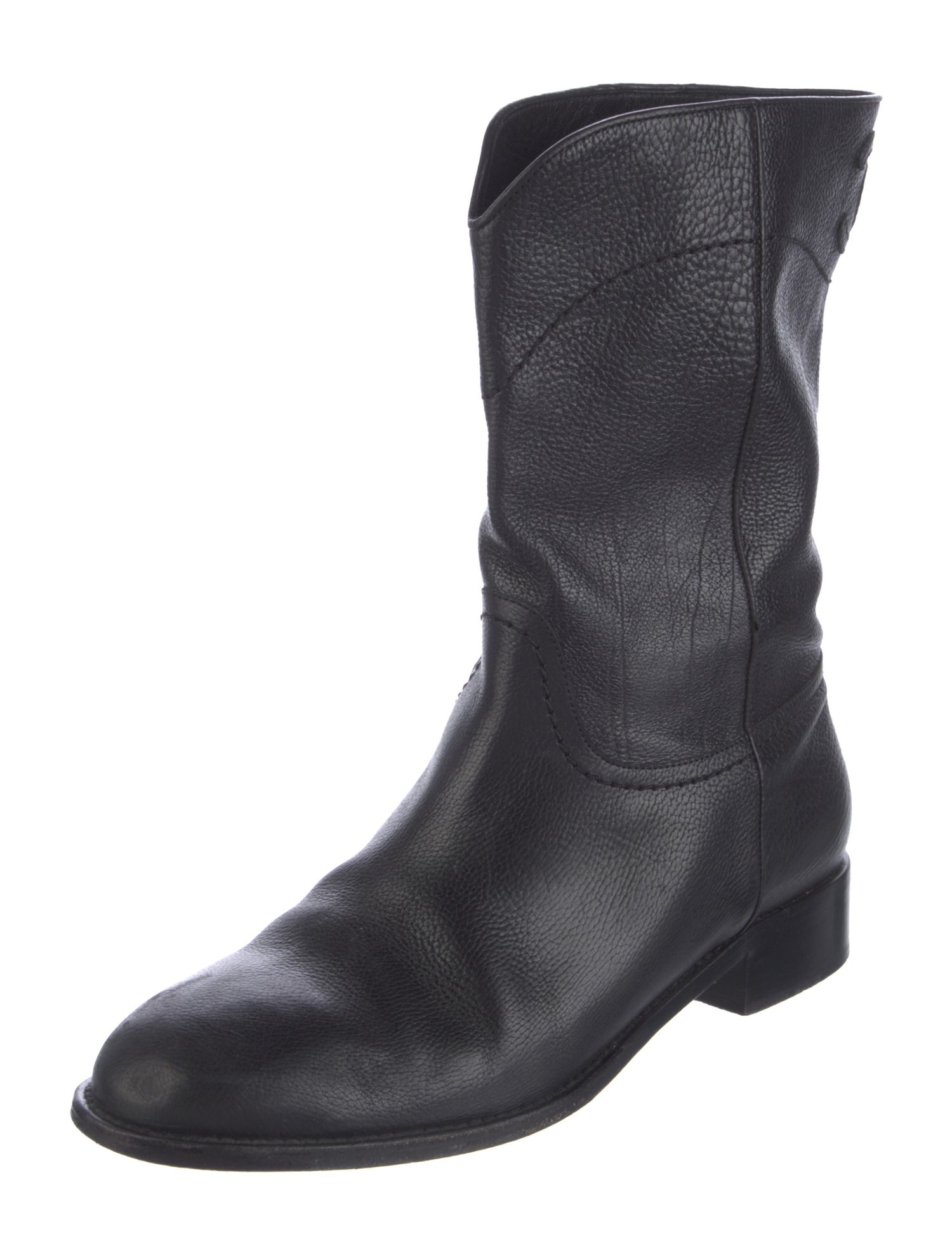 Chanel Leather Western Boots