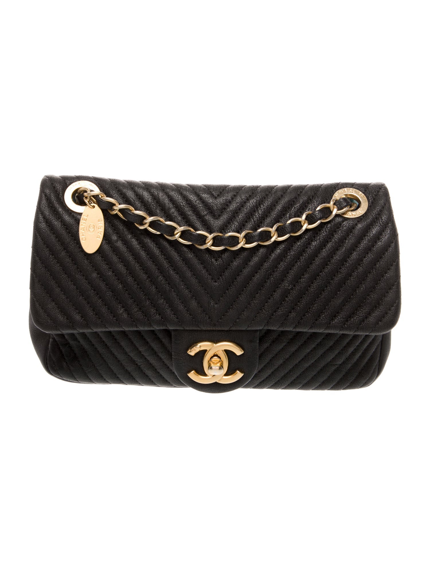 Chanel Chevron Medallion Charm Flap Bag