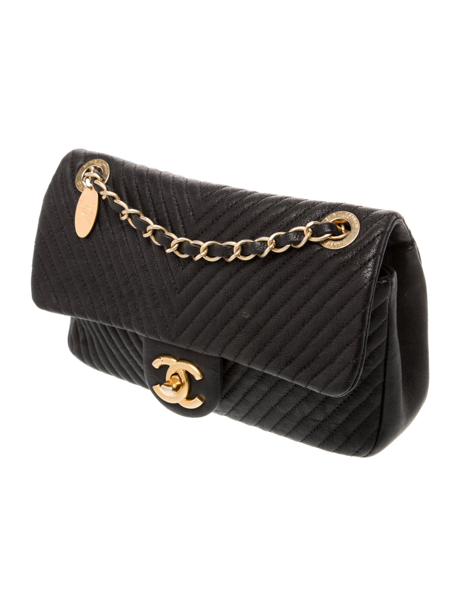Chanel Chevron Medallion Charm Flap Bag