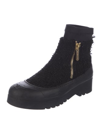 Chanel 2019 Interlocking CC Logo Combat Boots